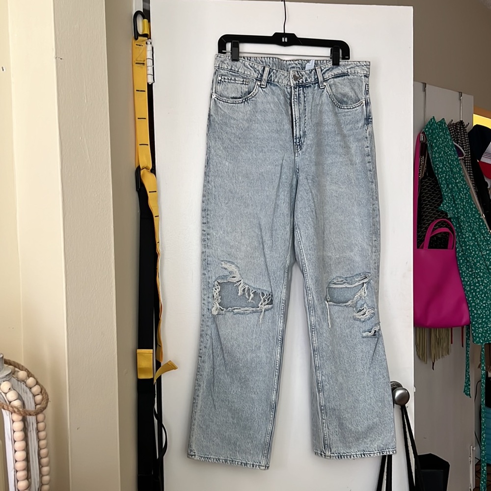 H&M loose straight high waist jeans